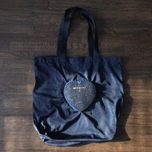 MK foldable heart shape nylon tote